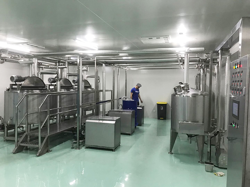 制造和安裝上海嘉納絲卡食品有限公司2條巧克力生產線。流水線為比利時進口